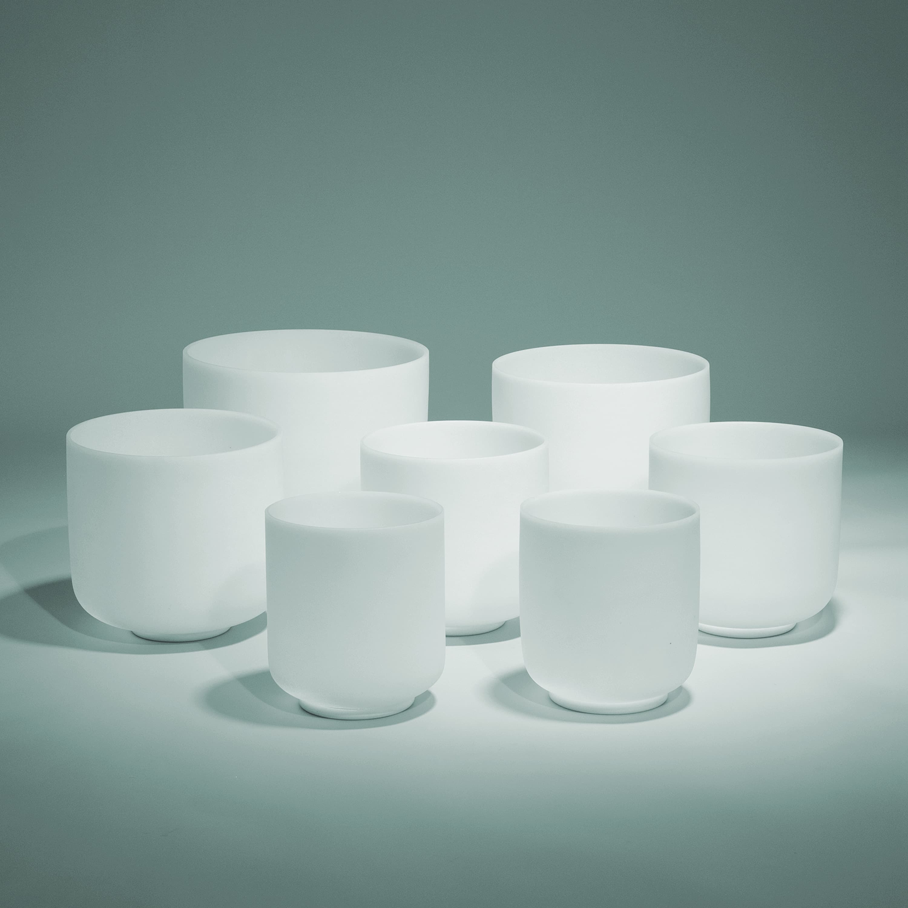 TOPFUND 6-10 inch Chakra Set of 7 Crystal Singing Bowls - TOPFUND Crystal Singing Bowl